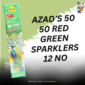 AZAD’S 50 50 RED GREEN SPARKLERS 12 NO
