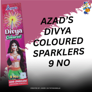 AZAD’S DIVYA COLOURED SPARKLERS 9 NO
